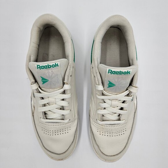 Reebok Women's Club C 85 Tennis Sneakers White Green Leather FV1995 Size 9.5 - Picture 9 of 13